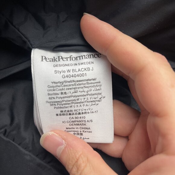 Peak Performance W BLACKB J Women Down Skiing Jacket Blue Padded size S UK8 - Picture 10 of 16